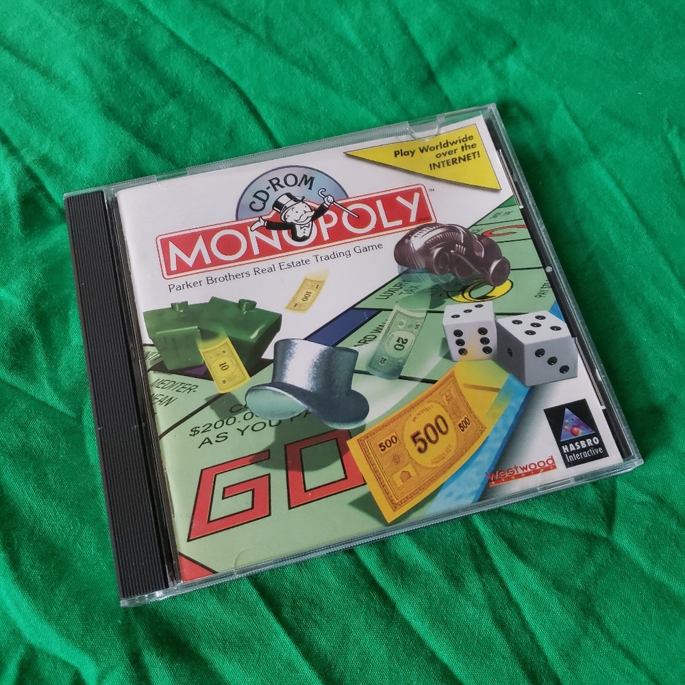 Hasbro Interactive MONOPOLY 1997 Windows PC Computer Game CD-ROM